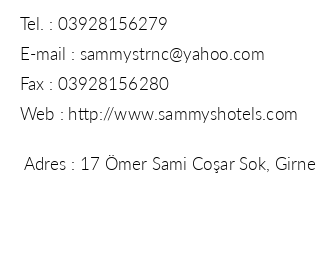 Sammy's Hotel iletiim bilgileri